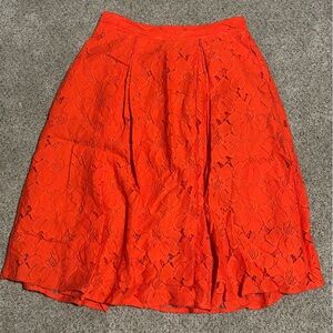 Daniel Cremieux Vibrant Orange A-Line Skirt